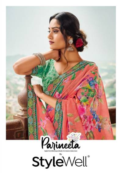 Parineeta By Stylewell Fancy Cotton Digital Printed Saree Collection